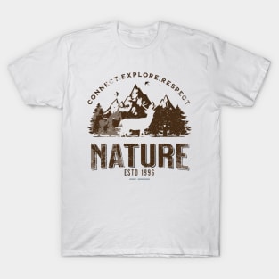 connect explore respect nature T-Shirt